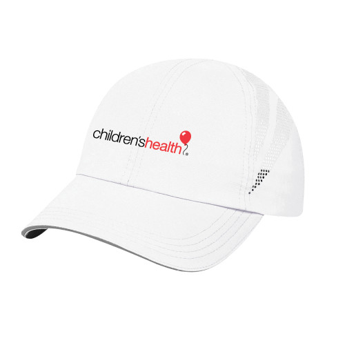  Womens White Performance Cap - Childrens Health Logo