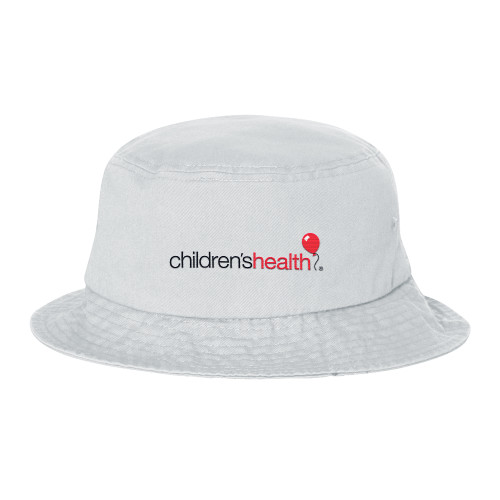  Sportsman White Bucket Hat - Childrens Health Logo