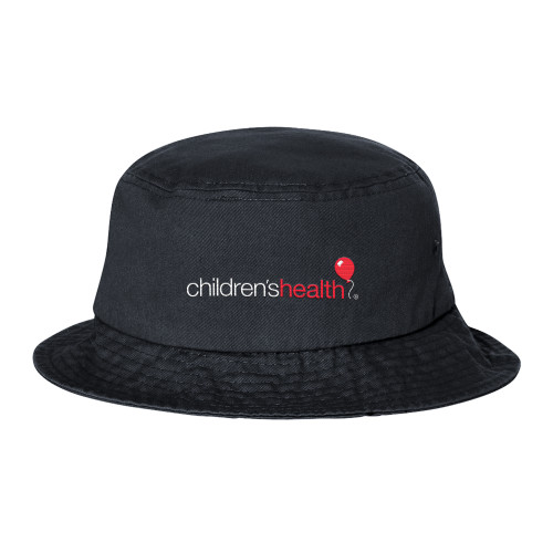  Sportsman Black Bucket Hat - Childrens Health Logo