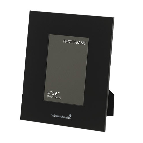  Black Metal 4 x 6 Photo Frame - Childrens Health Logo Engrave