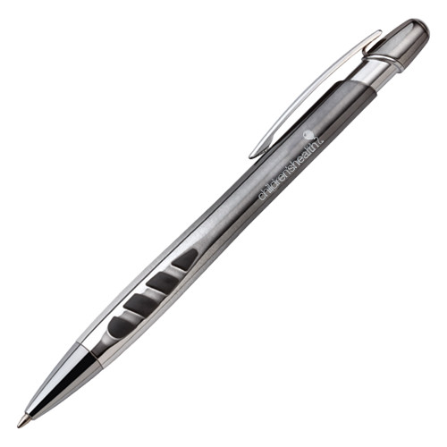  Veneno Metallic Charcoal Pen w/Blue Ink - Childrens Health Logo Engrave