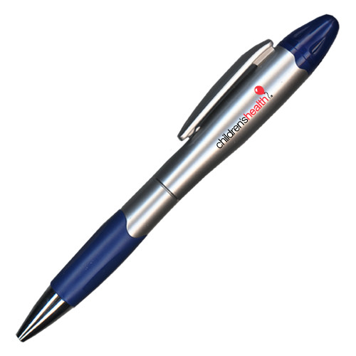  Silver/Blue Blossom Pen/Highlighter - Childrens Health Logo