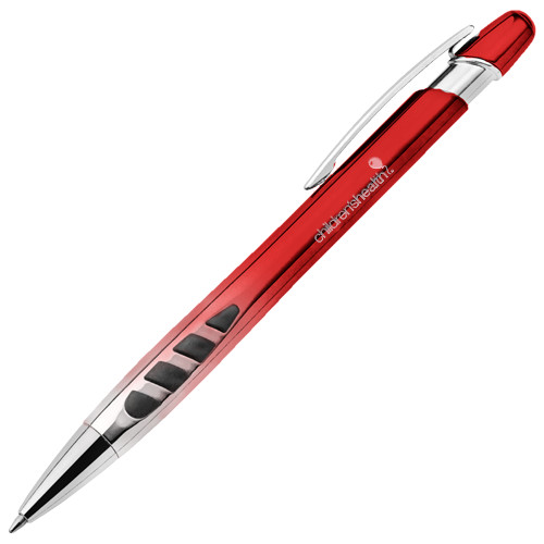  Veneno Metallic Red Pen w/Blue Ink - Childrens Health Logo Engrave