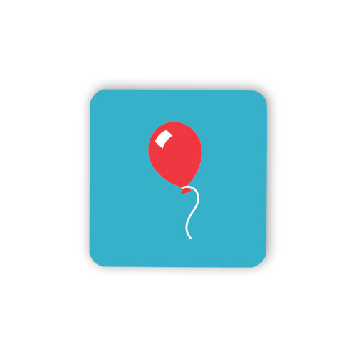  Hardboard Coaster w/Cork Backing - Childrens Health Red Balloon