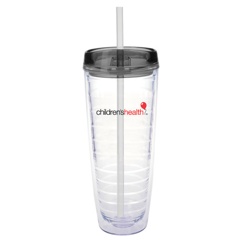  Tritan Double Wall Tumbler w/Charcoal Top 26oz - Childrens Health Logo