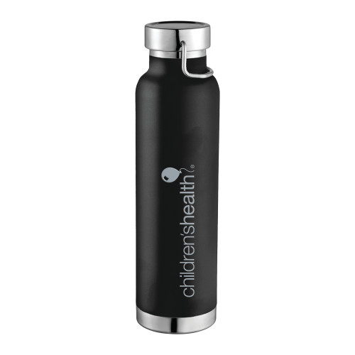  Thor Copper Vacuum Insulated Black Bottle 22oz - Childrens Health Logo Engrave