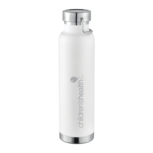  Thor Copper Vacuum Insulated White Bottle 22oz - Childrens Health Logo Engrave