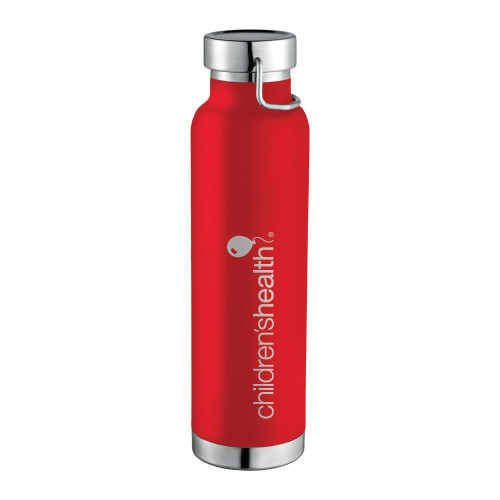  Thor Copper Vacuum Insulated Red Bottle 22oz - Childrens Health Logo Engrave