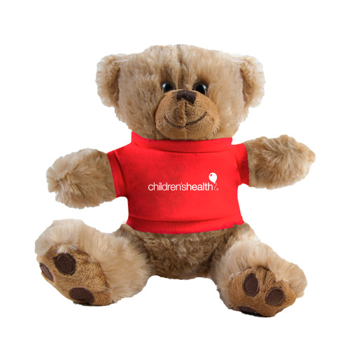  Plush Big Paw 8 1/2 inch Brown Bear w/Red Shirt - Childrens Health Logo