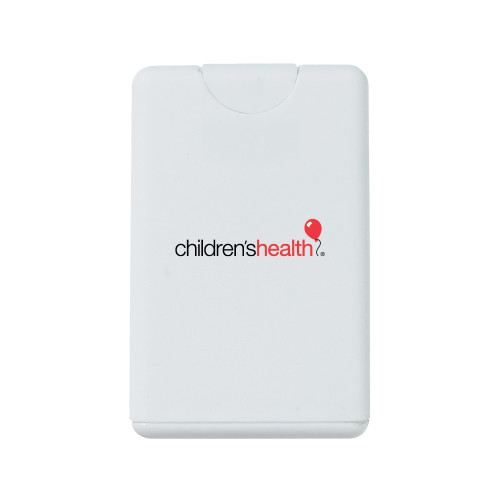  White .66 oz Card Shape Hand Sanitizer - Childrens Health Logo