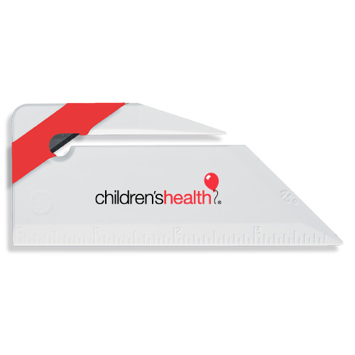  Angled Red Stripe Letter Opener - Childrens Health Logo