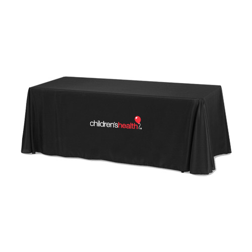  Black 6 foot Table Throw - Childrens Health Logo