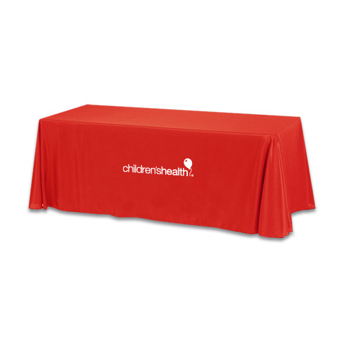  Red 6 foot Table Throw - Childrens Health Logo