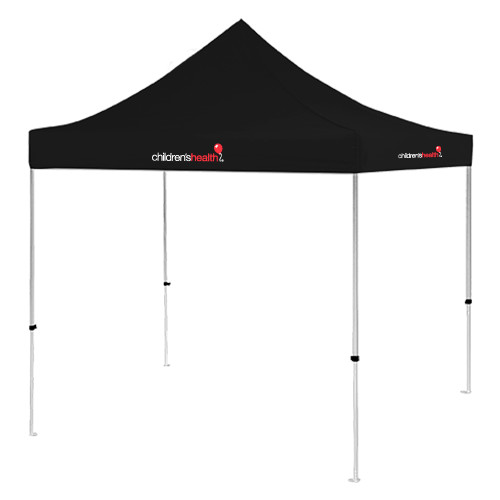  9 ft x 9 ft Black Tent - Childrens Health Logo