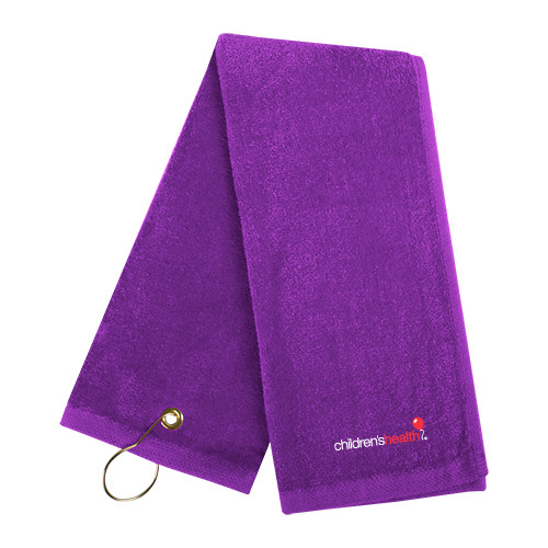  Purple Golf Towel - Childrens Health Logo