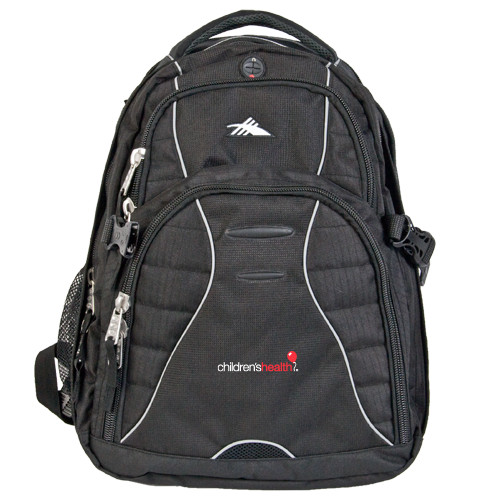  High Sierra Black Swerve Computer Backpack - Childrens Health Logo