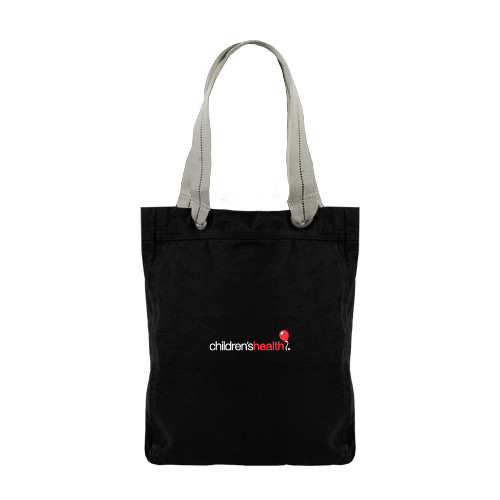  Allie Black Canvas Tote - Childrens Health Logo