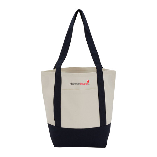  Mini Black Recycled 8oz Cotton Canvas Tote - Childrens Health Logo