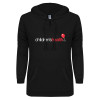 Thumbnail image for  ENZA Womens Black V Notch Raw Edge Fleece Hoodie