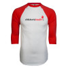 Thumbnail image for  White/Red Raglan Baseball T Shirt