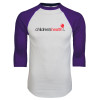 Thumbnail image for  White/Purple Raglan Baseball T Shirt
