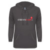 Thumbnail image for  ENZA Womens Dark Heather V Notch Raw Edge Fleece Hoodie