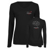 Thumbnail image for  Womens Black Long Sleeve V Neck Tee 