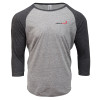 Thumbnail image for  Threadfast Unisex Black Triblend 3/4 Sleeve Raglan