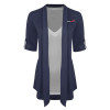 Thumbnail image for  Womens Navy Drape Front Cardigan Sweater 