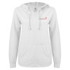 Thumbnail image for  ENZA Womens White V Notch Raw Edge Fleece Hoodie
