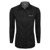 Thumbnail image for  Womens Black Twill Button Down Long Sleeve 