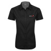 Thumbnail image for  Womens Black Twill Button Up Short Sleeve