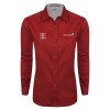 Thumbnail image for  Womens Red Twill Button Down Long Sleeve 