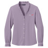 Thumbnail image for  Brooks Brothers Womens Purple Ash Long Sleeve Ruffle Collar Blouse