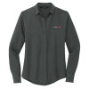 Thumbnail image for  Mercer + Mettle Womens Grey Crepe Long Sleeve Camp Blouse