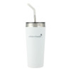 Thumbnail image for  Faye White Vacuum Tumbler w/ Stainless Steel Straw 20 oz