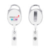 Thumbnail image for  White Oval Retractable Badge Holder w/Clip