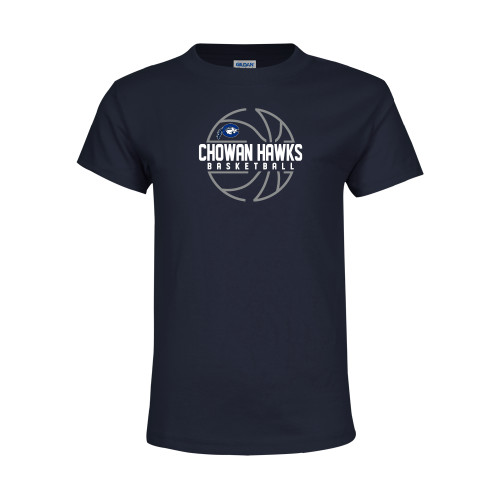  Youth Navy T Shirt - Chowan Hawks Basketball