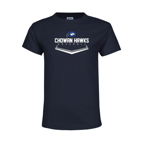  Youth Navy T Shirt - Chowan Hawks Baseball