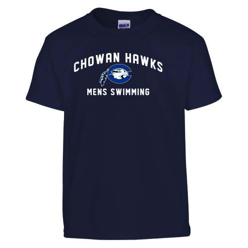  Youth Navy T Shirt - Chowan Mens Swimming
