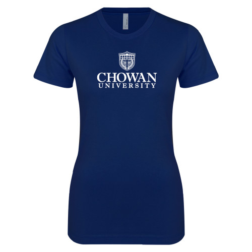  Next Level Womens Navy Boyfriend Tee - Primary Mark