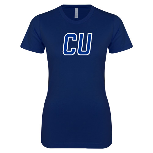  Next Level Womens Navy Boyfriend Tee - CU Mark