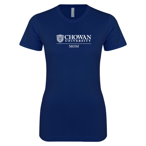  Next Level Womens Navy Boyfriend Tee - Chowan Mom