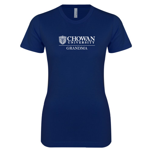  Next Level Womens Navy Boyfriend Tee - Chowan Grandma