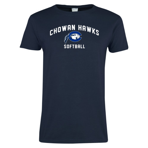  Womens Navy Short Sleeve Tee - Chowan Softball
