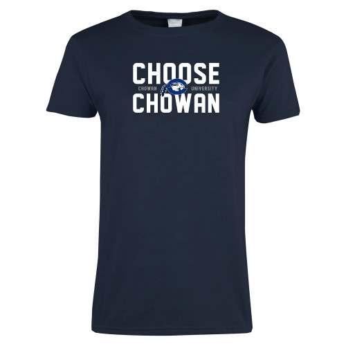  Womens Short Sleeve Navy Tee - Choose Chowan