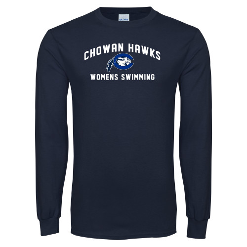  Navy Long Sleeve T-Shirt - Chowan Womens Swimming