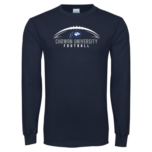  Navy Long Sleeve T-Shirt - Chowan University Football