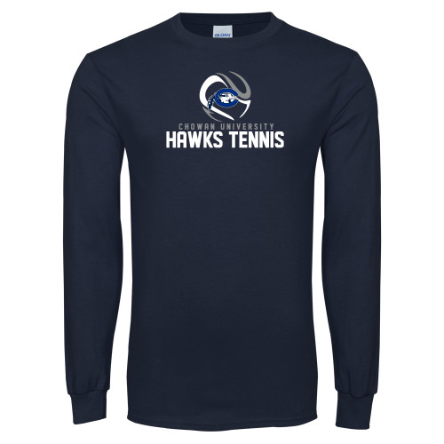  Navy Long Sleeve T-Shirt - Chowan Hawks Tennis