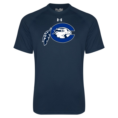 Under Armour Navy Tech Tee - Mascot Logo